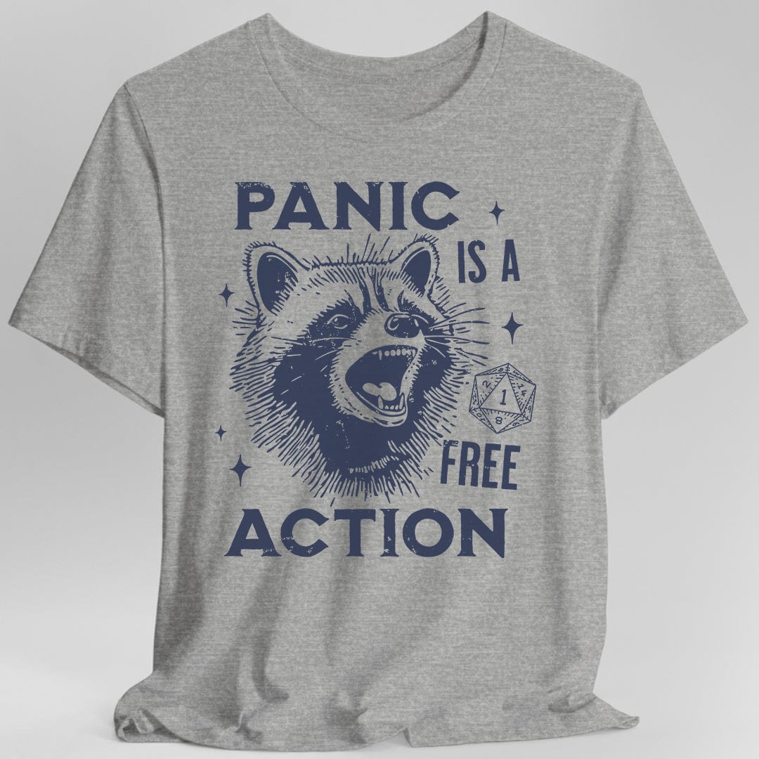 Panic Is A Free Action Shirt Sunburst RPG