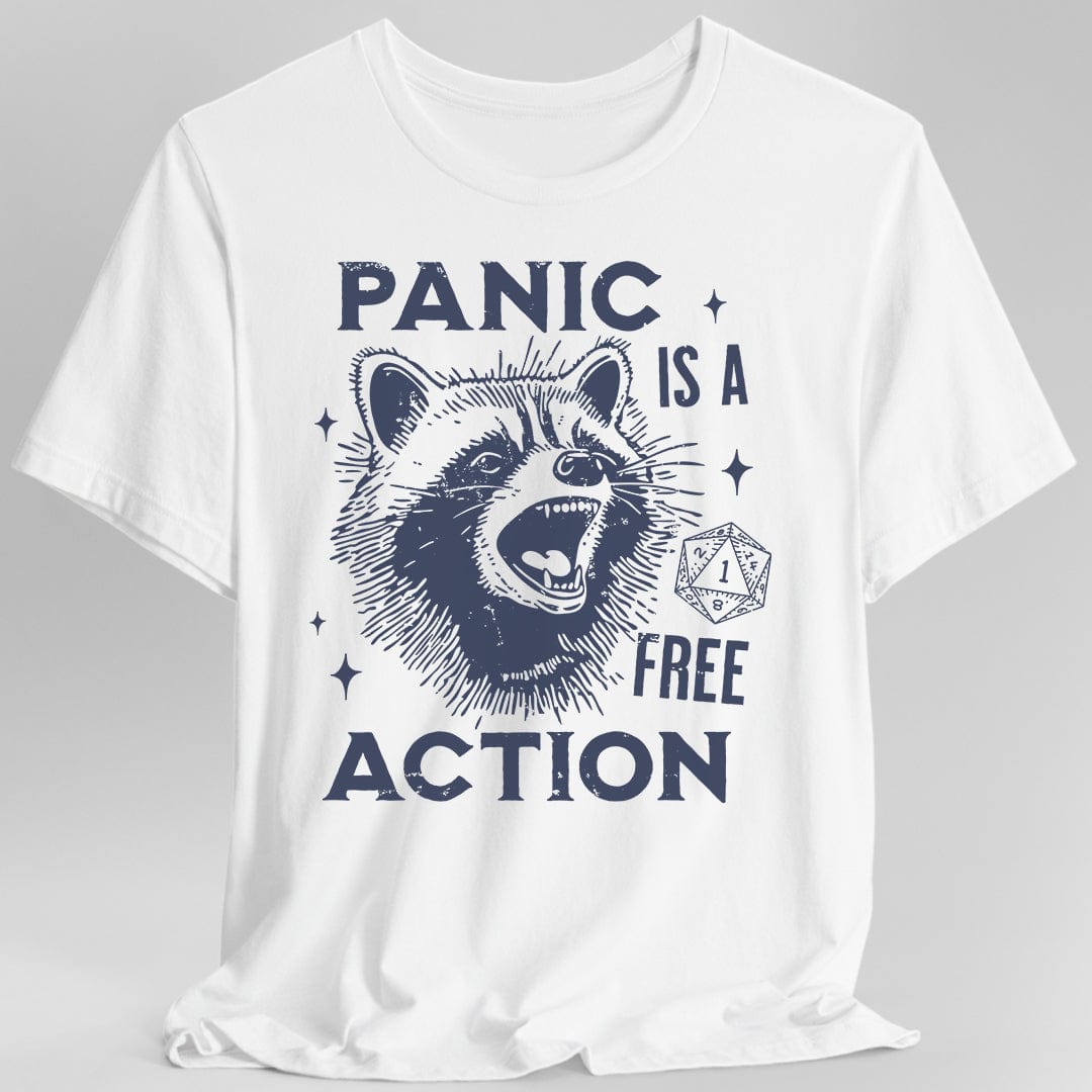 Panic Is A Free Action Shirt Sunburst RPG