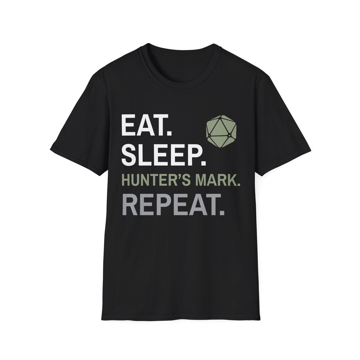 Ranger Class T-Shirt – 'Eat, Sleep, Hunter's Mark, Repeat' Sunburst RPG