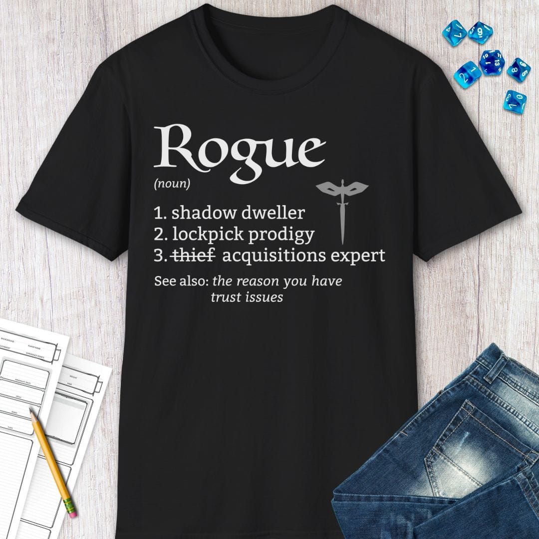 Rogue Class Definition D&D T-Shirt Sunburst RPG