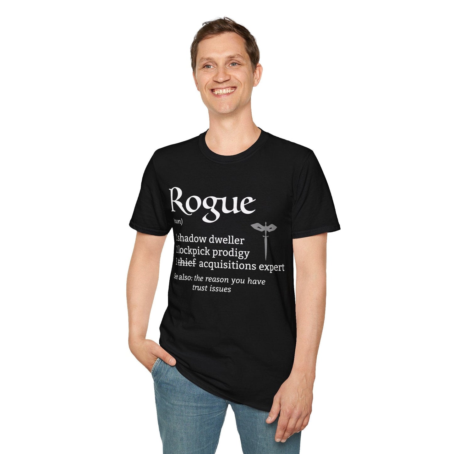 Rogue Class Definition D&D T-Shirt Sunburst RPG