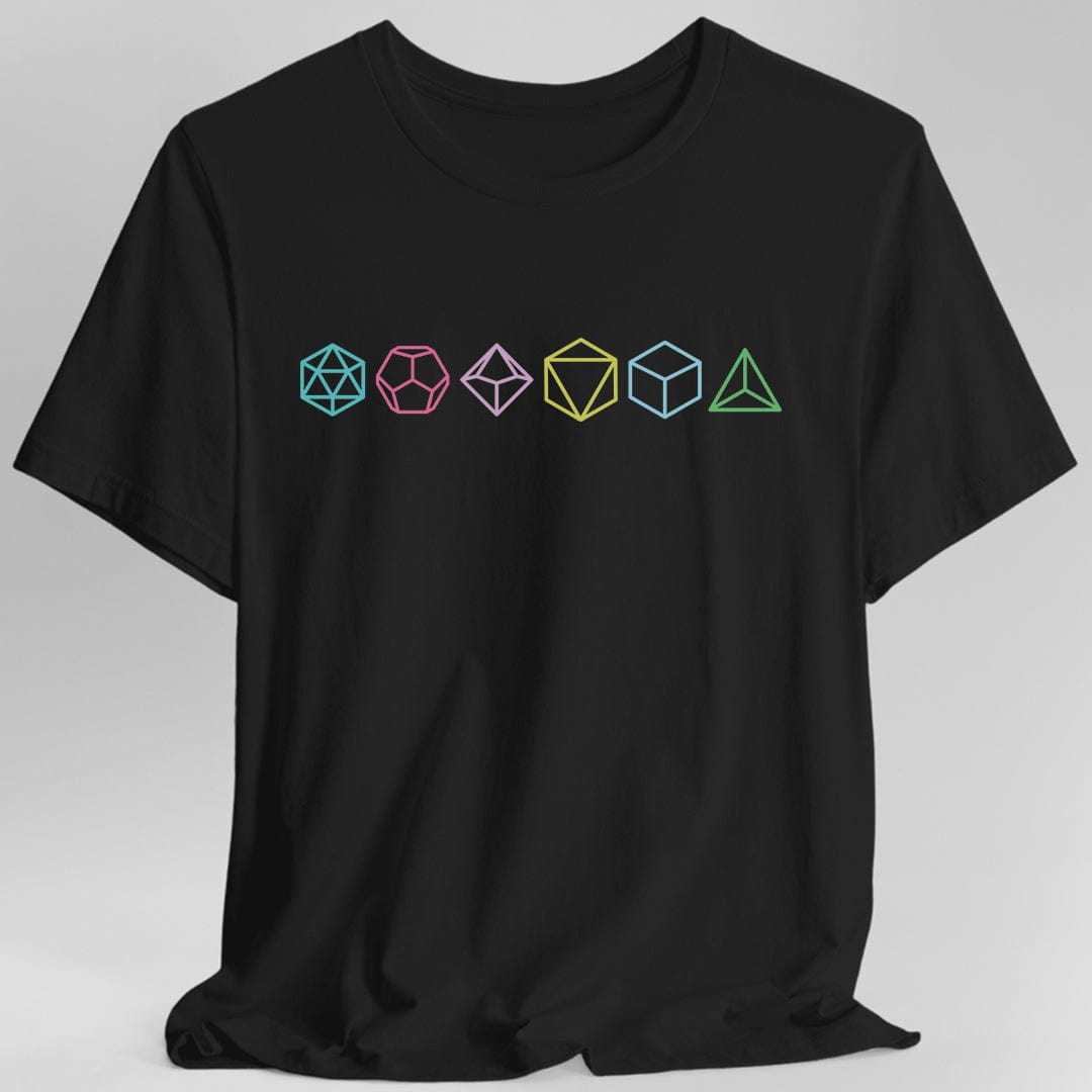 Row of Dice T-Shirt Sunburst RPG