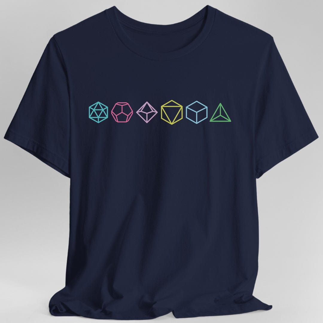 Row of Dice T-Shirt Sunburst RPG