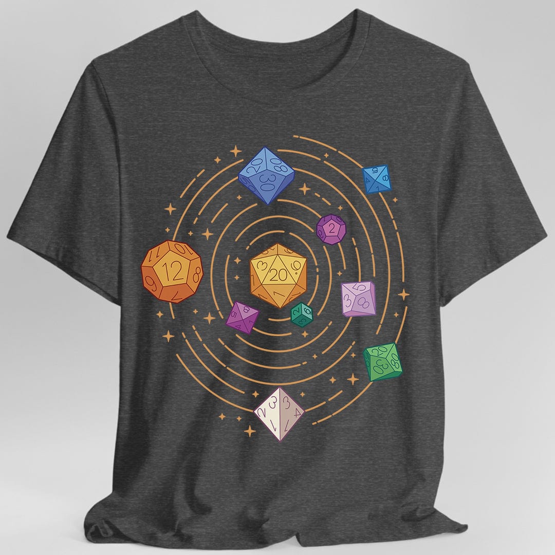 Space Dice Solar System T-shirt Sunburst RPG