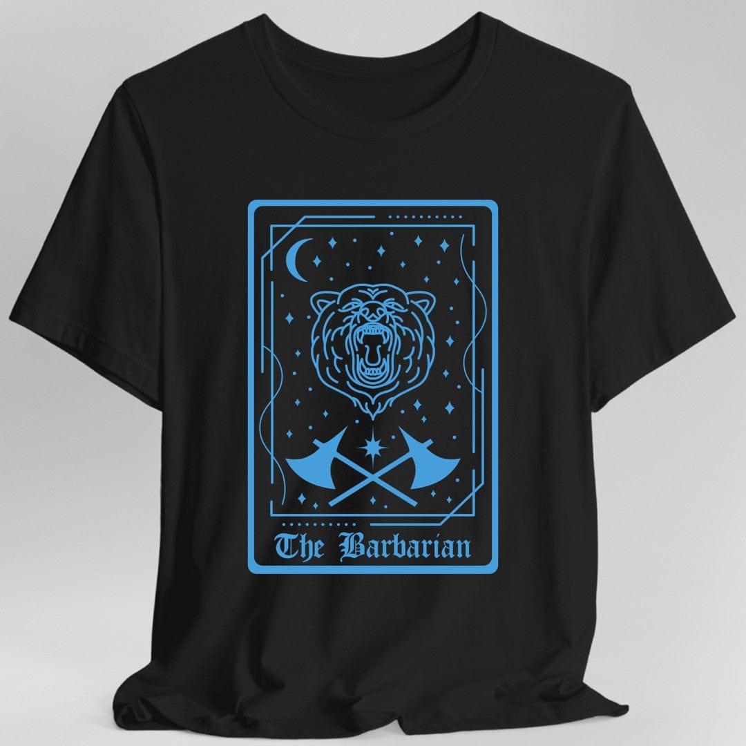 The Barbarian Tarot Card T-Shirt Sunburst RPG
