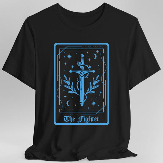 The Fighter Tarot Card T-Shirt Sunburst RPG