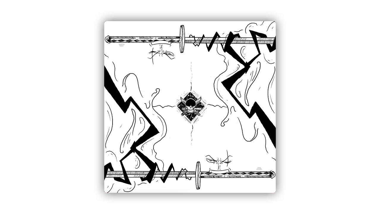 Triple-Blade Swordsman 2 Player Cloth Playmat Jankmats