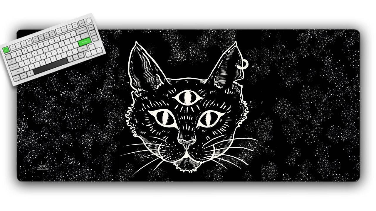 Trippy Cat Gaming Mat Jankmats