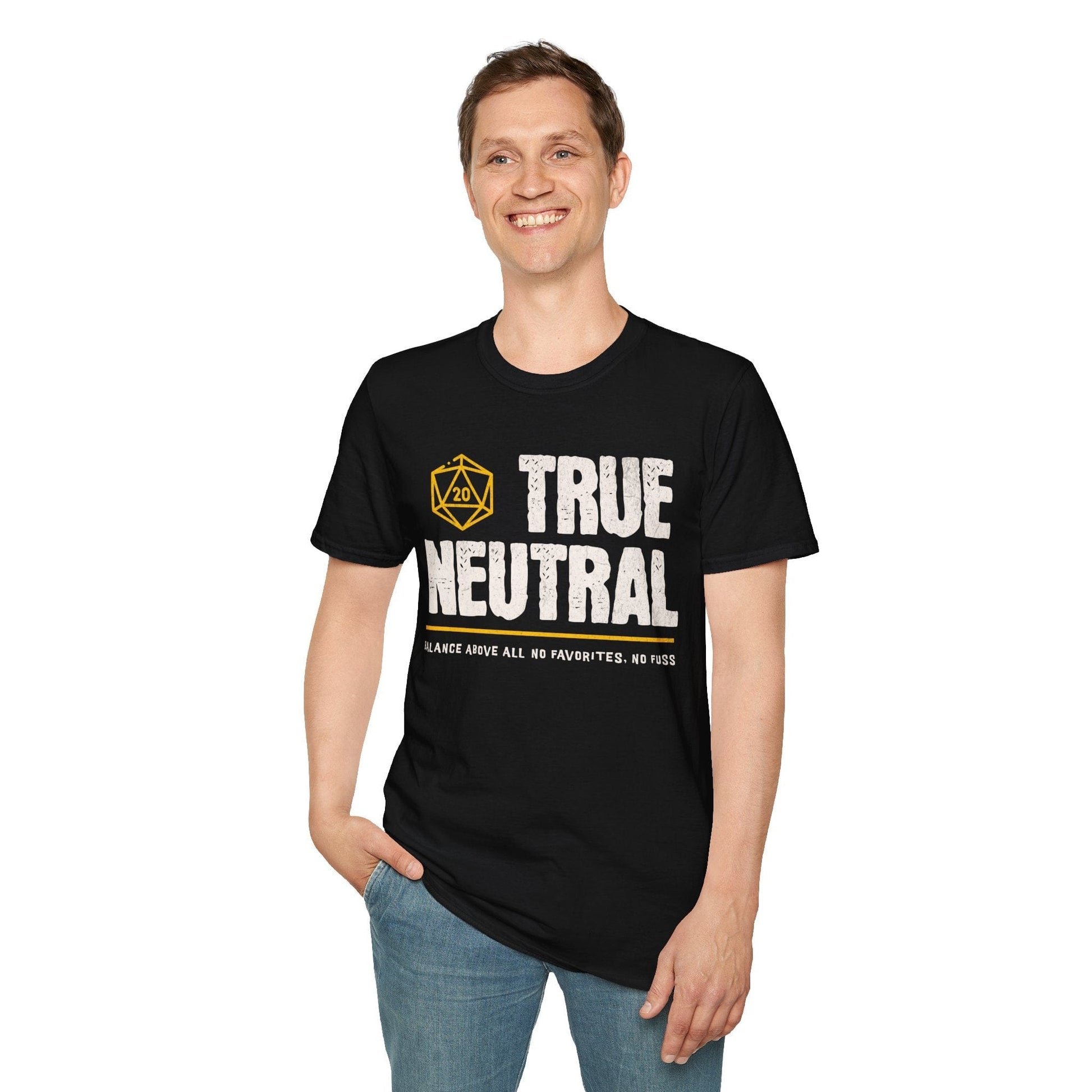True Neutral Shirt - DnD Alignment T-shirt Sunburst RPG