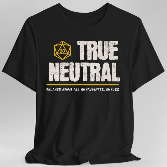 True Neutral Shirt - DnD Alignment T-shirt Sunburst RPG