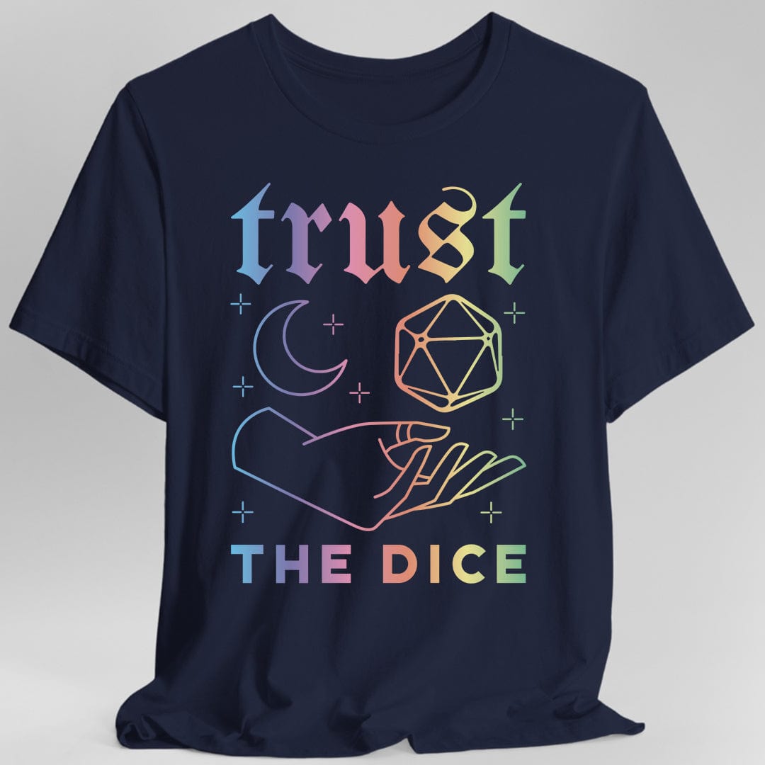 Trust The Dice Celestial D&D T-Shirt Sunburst RPG