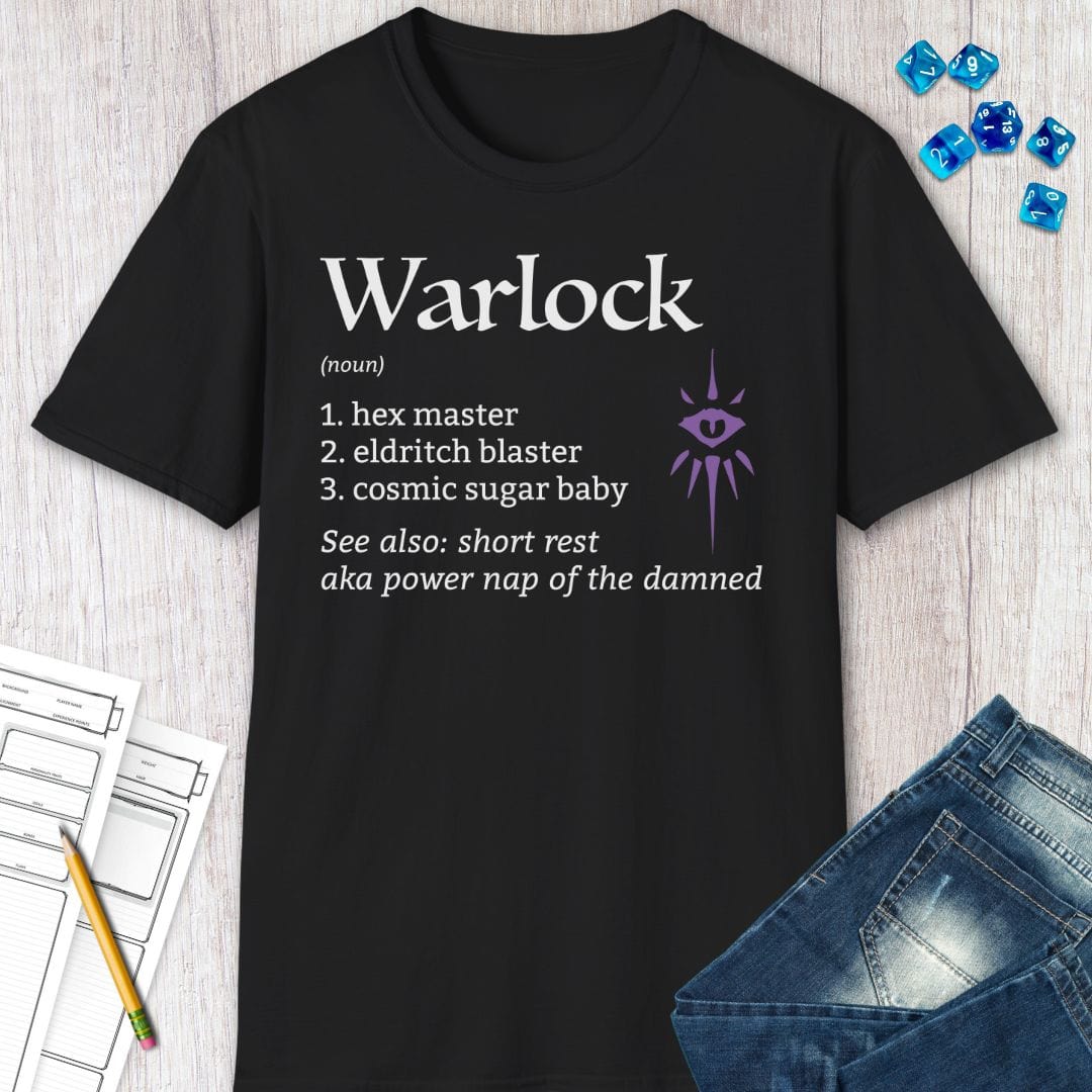 Warlock Class Definition D&D T-shirt Sunburst RPG