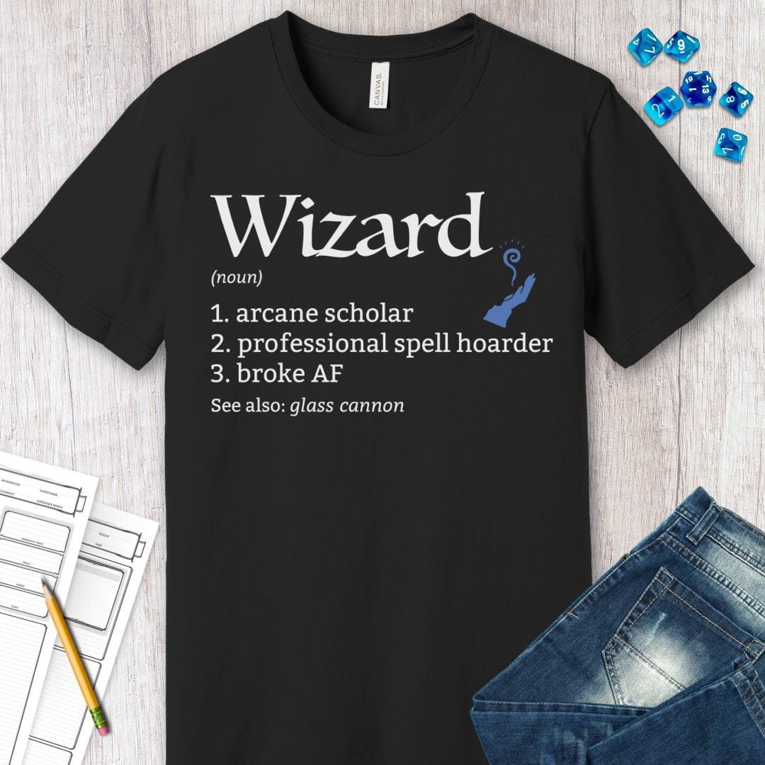 Wizard Class Definition D&D T-Shirt Sunburst RPG