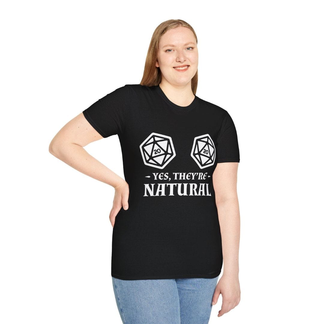 Yes They're Natural DnD Shirt Sunburst RPG