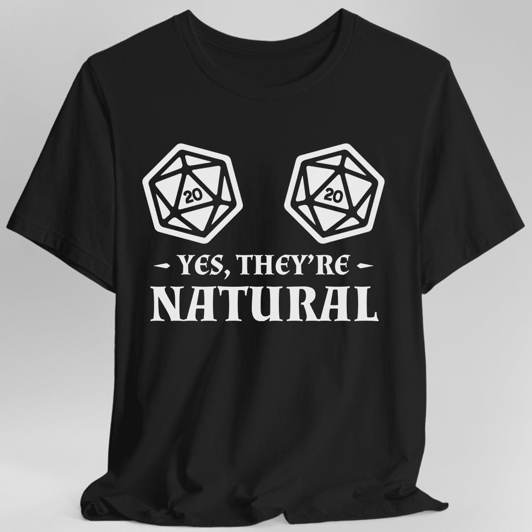 Yes They're Natural DnD Shirt Sunburst RPG